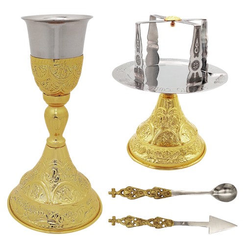 ЕВХАРИСТИЧЕСКИЙ НАБОР 300мл Позолота Греция (111G) ЕВХАРИСТИЧЕСКИЙ НАБОР 300мл Позолота Греция (111G)