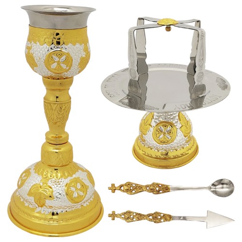 ЕВХАРИСТИЧЕСКИЙ НАБОР   250мл   Никель  Золочение  Греция    (1270GS)