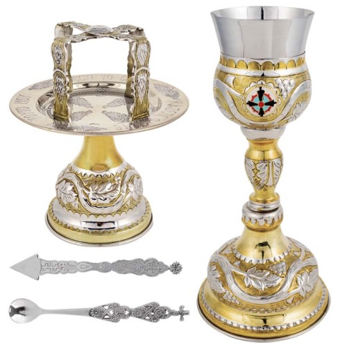ЕВХАРИСТИЧЕСКИЙ НАБОР   300мл   Латунь Никель Греция   (9570GN)