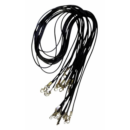 ШНУРОК Чорний 60см Карабін Лак тонкий