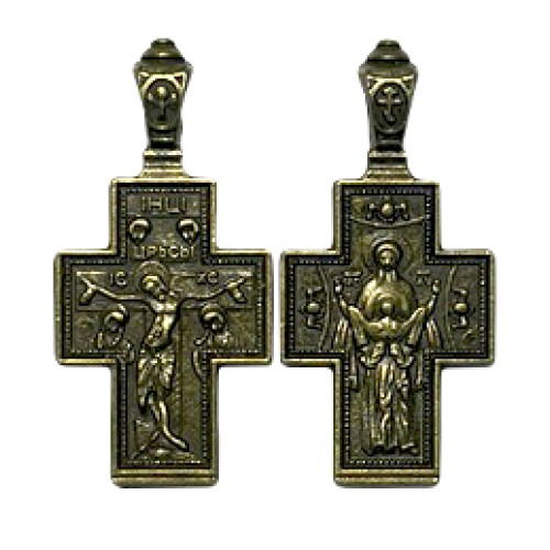 Крестик НАТЕЛЬНЫЙ 4/2см Металический Покровский