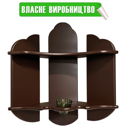 ПОЛКА угловая под ИКОНЫ ↕56 ↔63см  МДФ