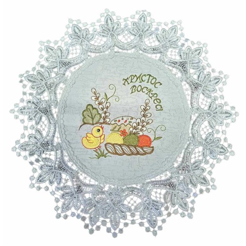 НАКИДКА ДЛЯ КОРЗИНИ Пасхальна  мала 0*33см