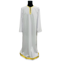 ПІДРИЗНИК   Білий   р50/д155см Габардин (з галуном дубок)