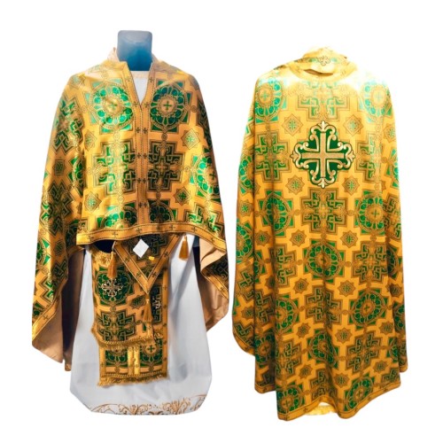 Облачения греческого покроя ЗЕЛЕНОЕ р.54/д.140 Парча Облачения греческого покроя ЗЕЛЕНОЕ р.54/д.140 Парча