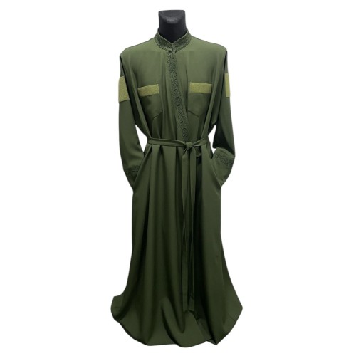 ПОДРЯСНИК ГРЕЧЕСКИЙ Хаки 54р. Костюмная ткань (с липучками ) ПОДРЯСНИК ГРЕЧЕСКИЙ Хаки 54р. Костюмная ткань (с липучками )