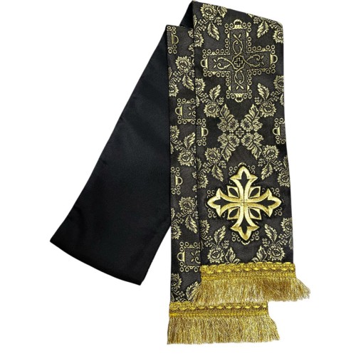 ЗАКЛАДКА для Евангелия ЧЕРНАЯ ↕140 см ↔10см Парча ЗАКЛАДКА для Евангелия ЧЕРНАЯ ↕140 см ↔10см Парча