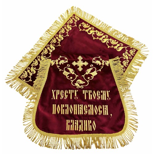 ПОДУШКА И ФАРТУХ ПОД КРЕСТ вышивка золото (бархат)