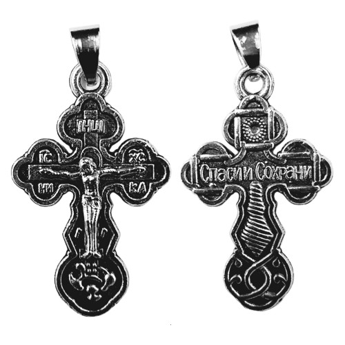 Крестик НАТЕЛЬНЫЙ 1,5/2см Никель Китай