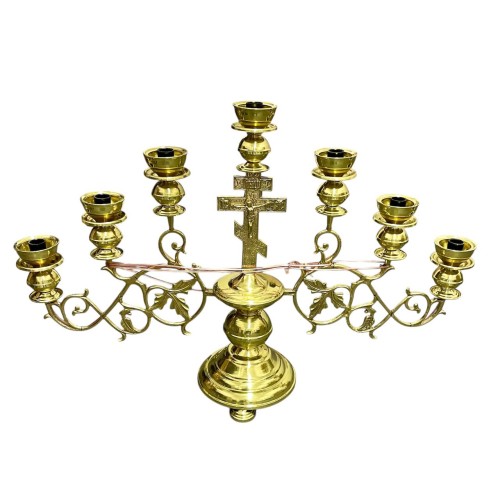 СЕМИЛАМПАДНИК Напрестольный ↕60см ↔87см Латунь СЕМИЛАМПАДНИК Напрестольный ↕60см ↔87см Латунь