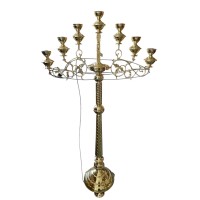 СЕМИЛАМПАДНИК Запрестольный ↕163см ↔92см Латунь СЕМИЛАМПАДНИК Запрестольный ↕163см ↔92см Латунь