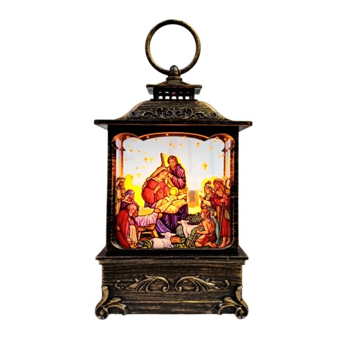 ВЕРТЕП Рожественский ФОНАРЬ ↕14см ↔8,5см↔4см Пластмасса с подсветкой