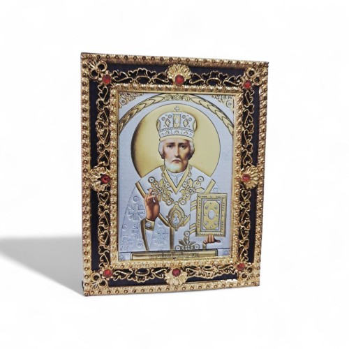 НИКОЛАЙ ЧУДОТВОРЕЦ   ↕14,5см ↔11.5см   ДСП Литография