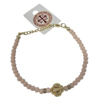 Браслет  з іконкою  Спірідона Триміфунтського пудра