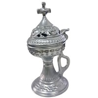 КАДИЛЬНИЦЯ ↕14см 6,5см Металева  Греція сіра