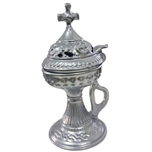 КАДИЛЬНИЦЯ ↕14см 6,5см Металева  Греція сіра