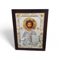 Спаситель ↕19,5см ↔25,5см МДФ Серебрение Золочение Спаситель ↕19,5см ↔25,5см МДФ Серебрение Золочение