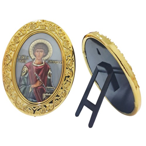 ІКОНКА на підставці   ↕7,5см ↔5,5 см ПАНТЕЛЕЙМОН Пластмаса