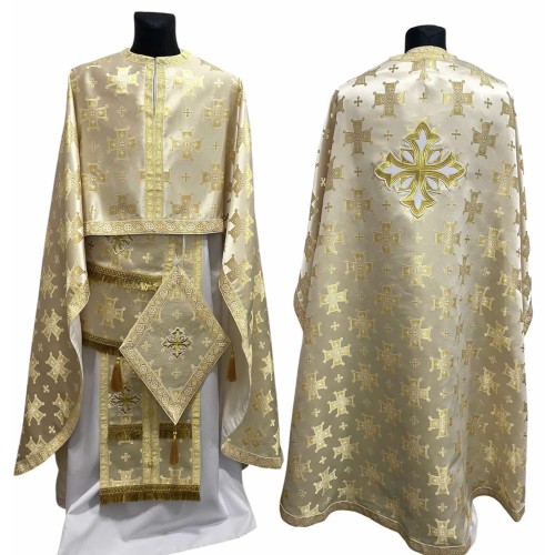 Облачення грецького крою БІЛО-ЗОЛОТО р.50/д.145 Турція