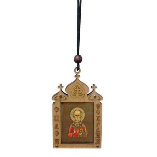 ПІДВІСКА ↕8см ↔5см Дерево Оргскло МИКОЛАЙ ПІДВІСКА ↕8см ↔5см Дерево Оргскло МИКОЛАЙ